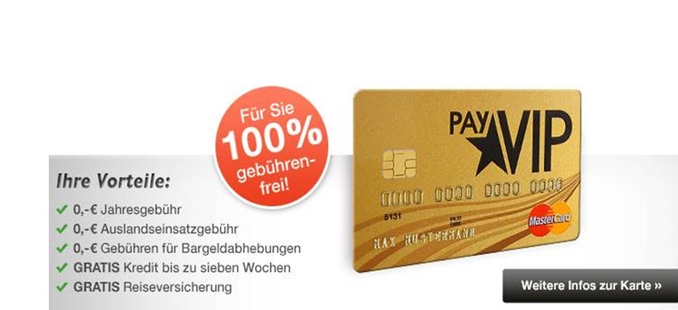 Advanzia Bank: Gebührenfreie MasterCard Gold